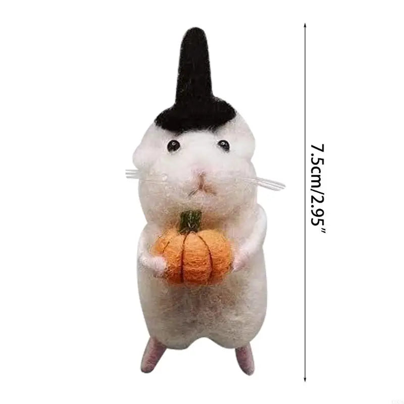 Handmade Needle Felt Mouse Ornament – Halloween & Christmas Holiday Felt Ornament Vue