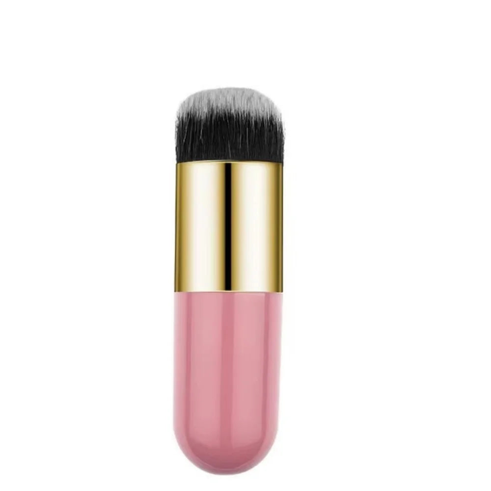 Professional Chubby Pier Flat Mushroom Foundation Brush Large Small Size BB Cream No Powder No Mark Cream Cosmetic Makeup Brush Vue Pink gold