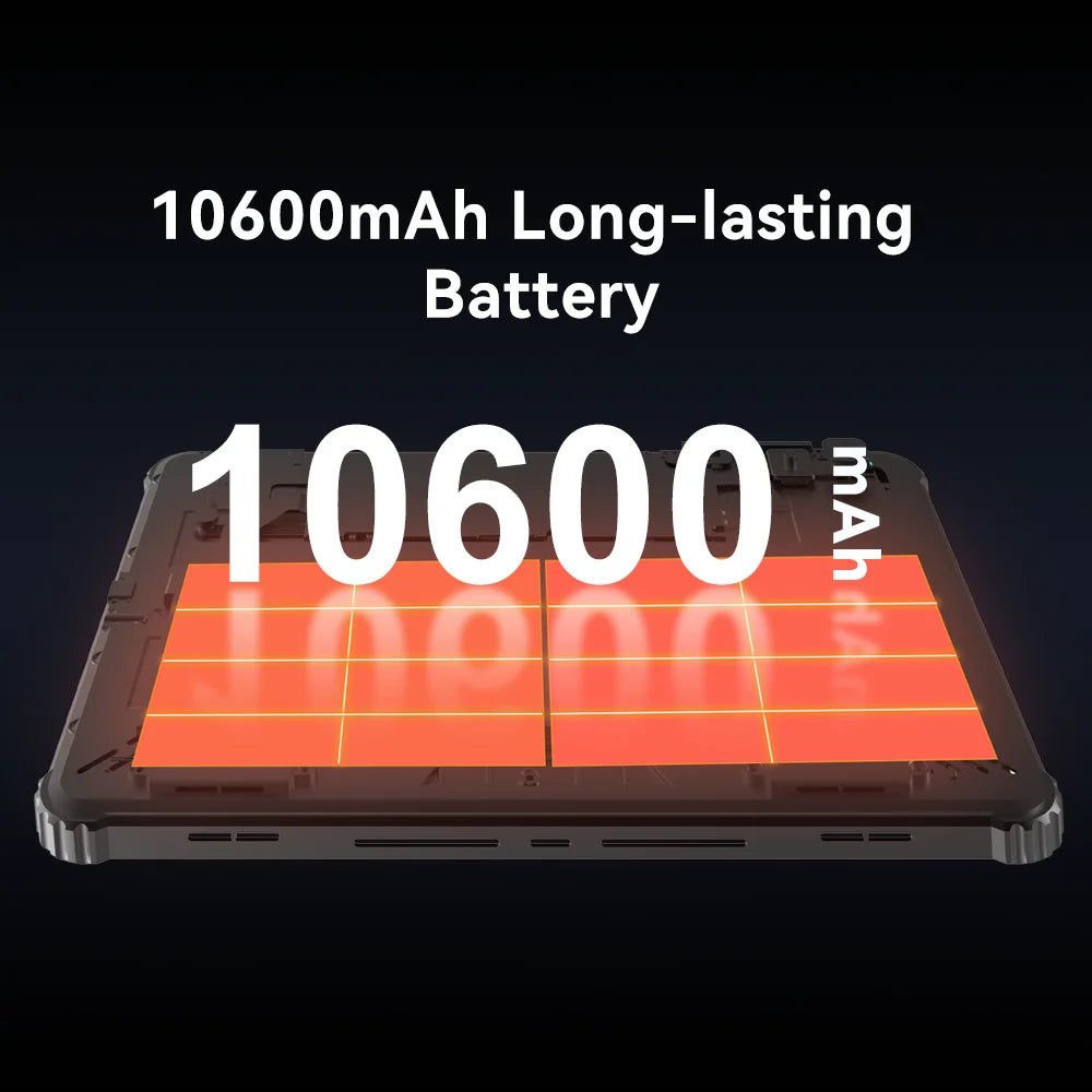 Cubot TAB KINGKONG, Rugged Tablet Android 13, IP68 Waterproof, 16GB RAM(8GB+8GB Extended), 256GB ROM, 10600mAh, 10.1 Inch Screen Vue