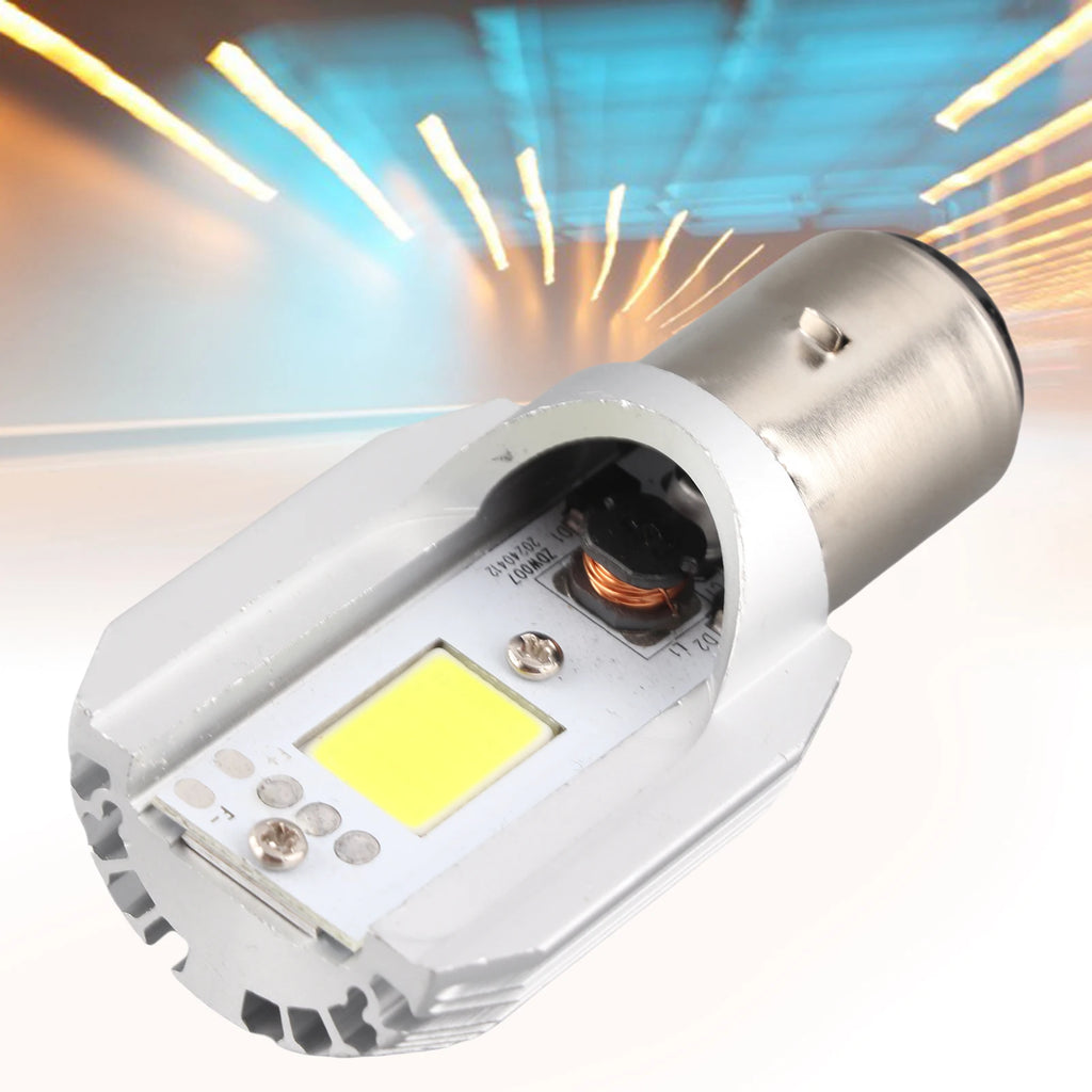 BA20D Motorcycle LED Headlight Blub High/Low Beam Light COB Scooter Head Lamp Motorcycle COB Headlight Bulb Vue