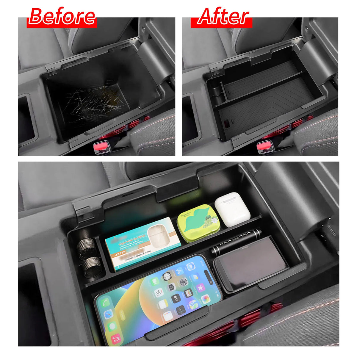 for Honda Prologue EV / Acura ZDX 2025 2024 Car Center Console Armrest Storage Box Tray Interior Accessories Tidying Vue