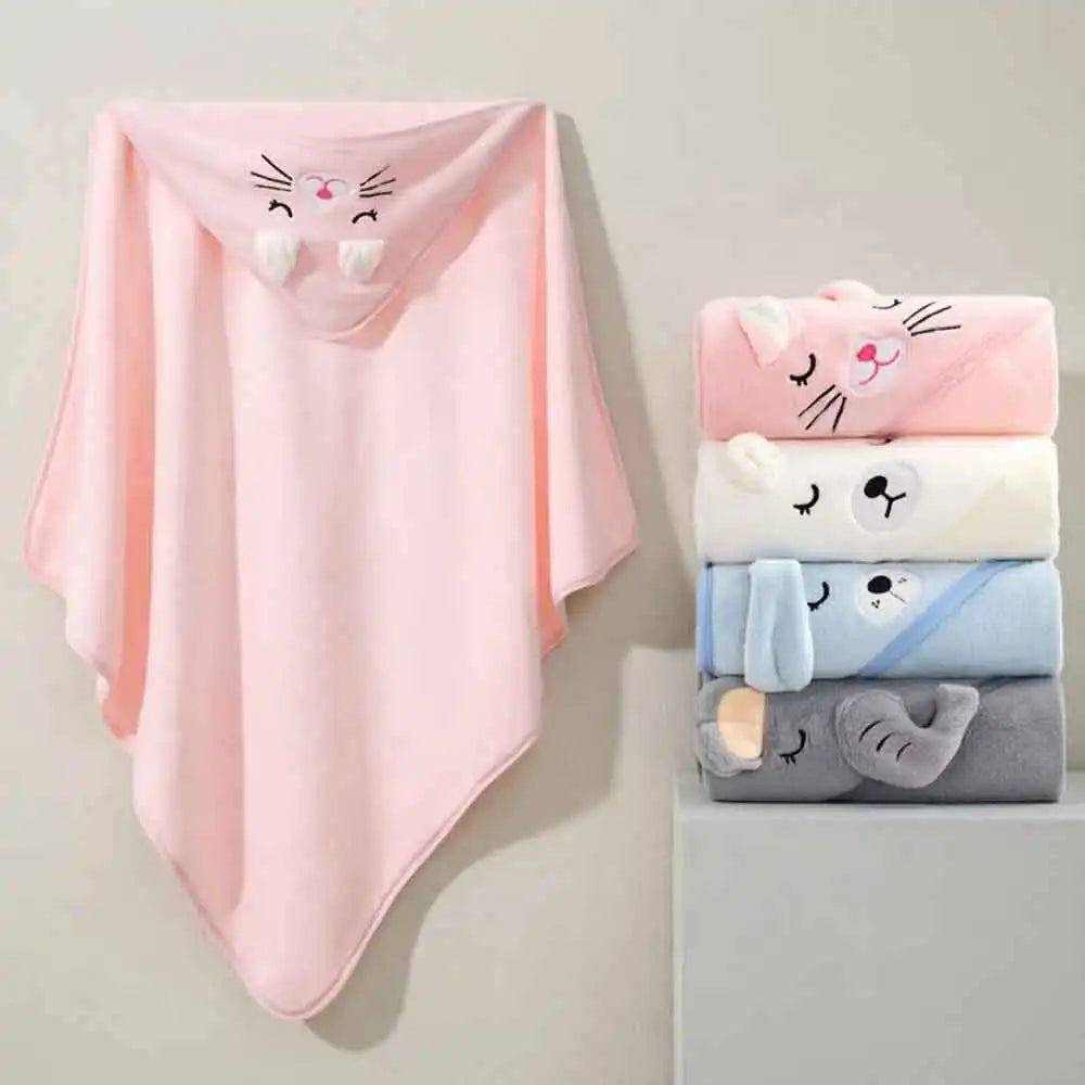 vvocci Baby Bath Towels Soft Toddler Bathrobe Newborn Cartoon Animal Hooded Blanket Warm Sleeping Swaddle Wrap for Boys Girls Vue