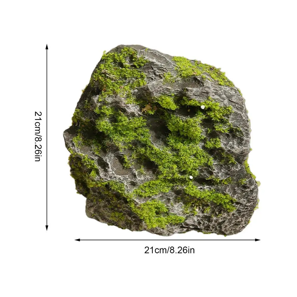 5 styles Artificial Moss Boulders, Faux Rock Decor for Garden Aquarium Terrarium, Fake Stone Landscape for Outdoor Yard Pond Vue C