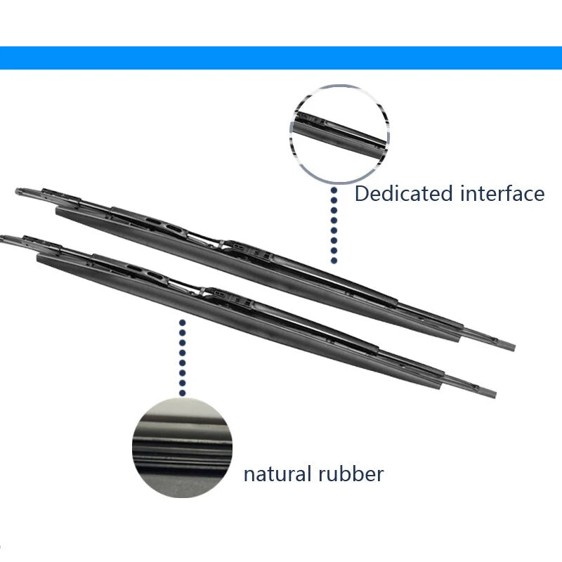 25"+25" Front Wiper Blades For BMW 7 Series E65 E66 2002~2008 Windshield Cleaning Rubber Brushes Replacement Parts Accessories Vue