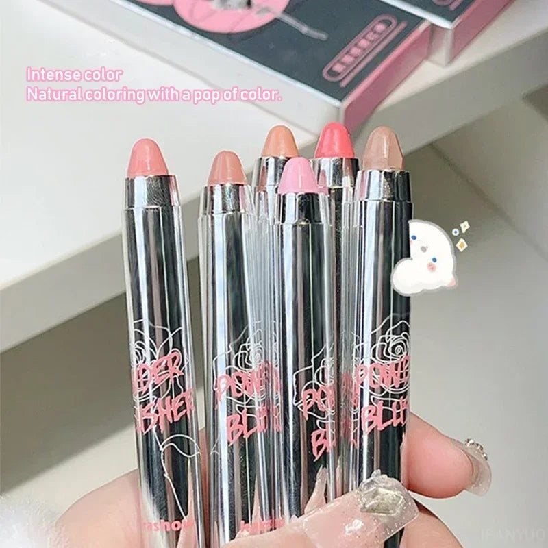 Pink Blush Pencil Facial Cheek Expanding & Shrinking Color Rouge Shadow Pen Cream Blush Sweet Cool Girl Style Korea Makeup Stick Vue