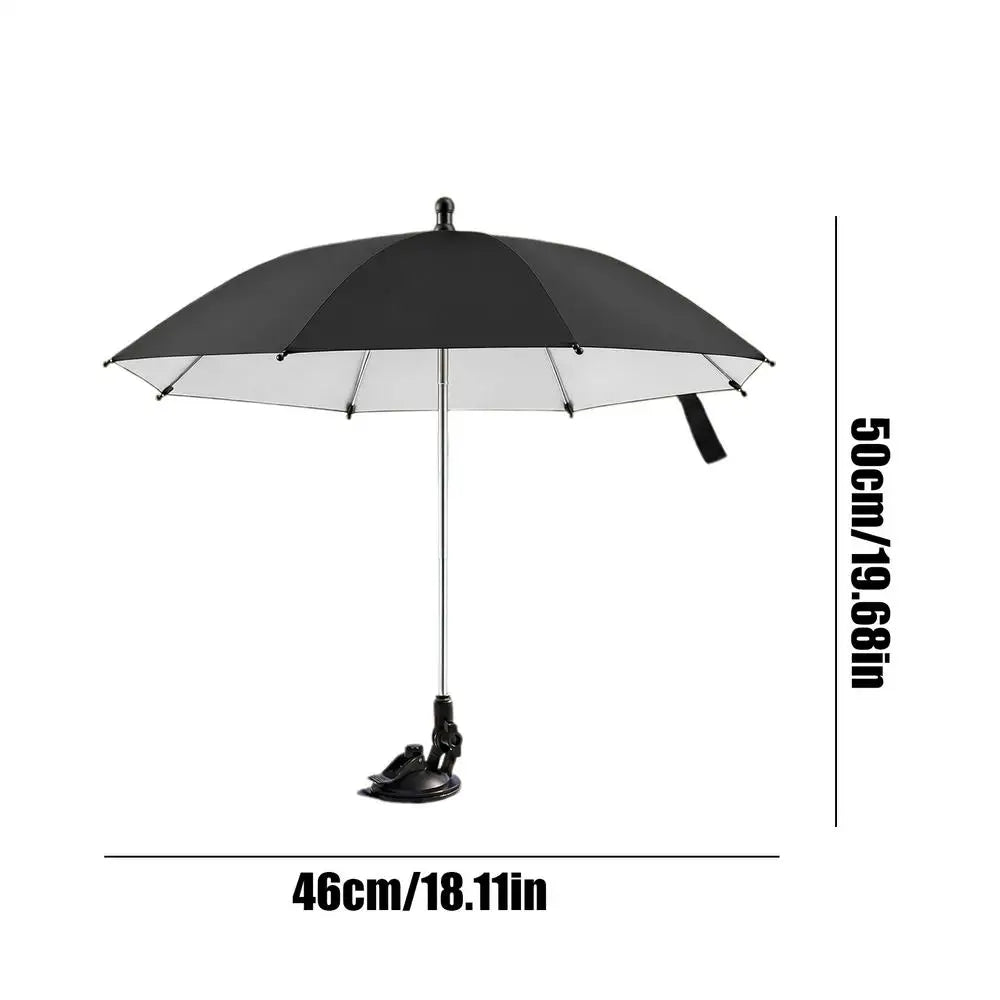 Table Top Umbrella w/Suction Cup Base, Portable Adjustable Sun Shade for Drinks, UV Protection Mini Parasol for Beach Patio Trip Vue A