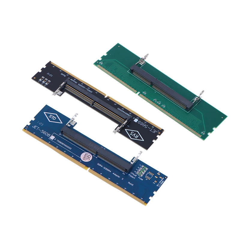 DDR3 DDR4 DDR5 Laptop SO-DIMM to Desktop Adapter Card Converter Memory RAM Connector Adapter Vue