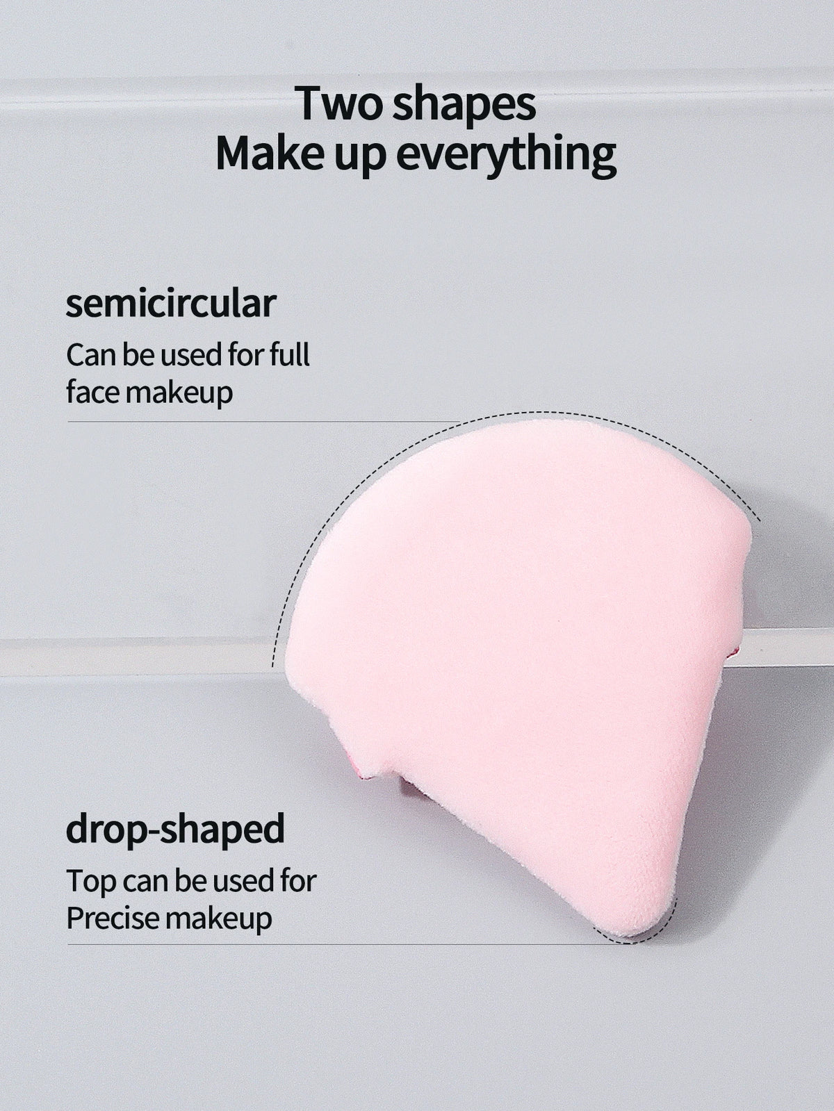 5PCS Best-selling Pink Triangular Powder Puff, a Dry and Wet Dual-Purpose Facial Makeup Tool That Doesn't Stick Powder Vue