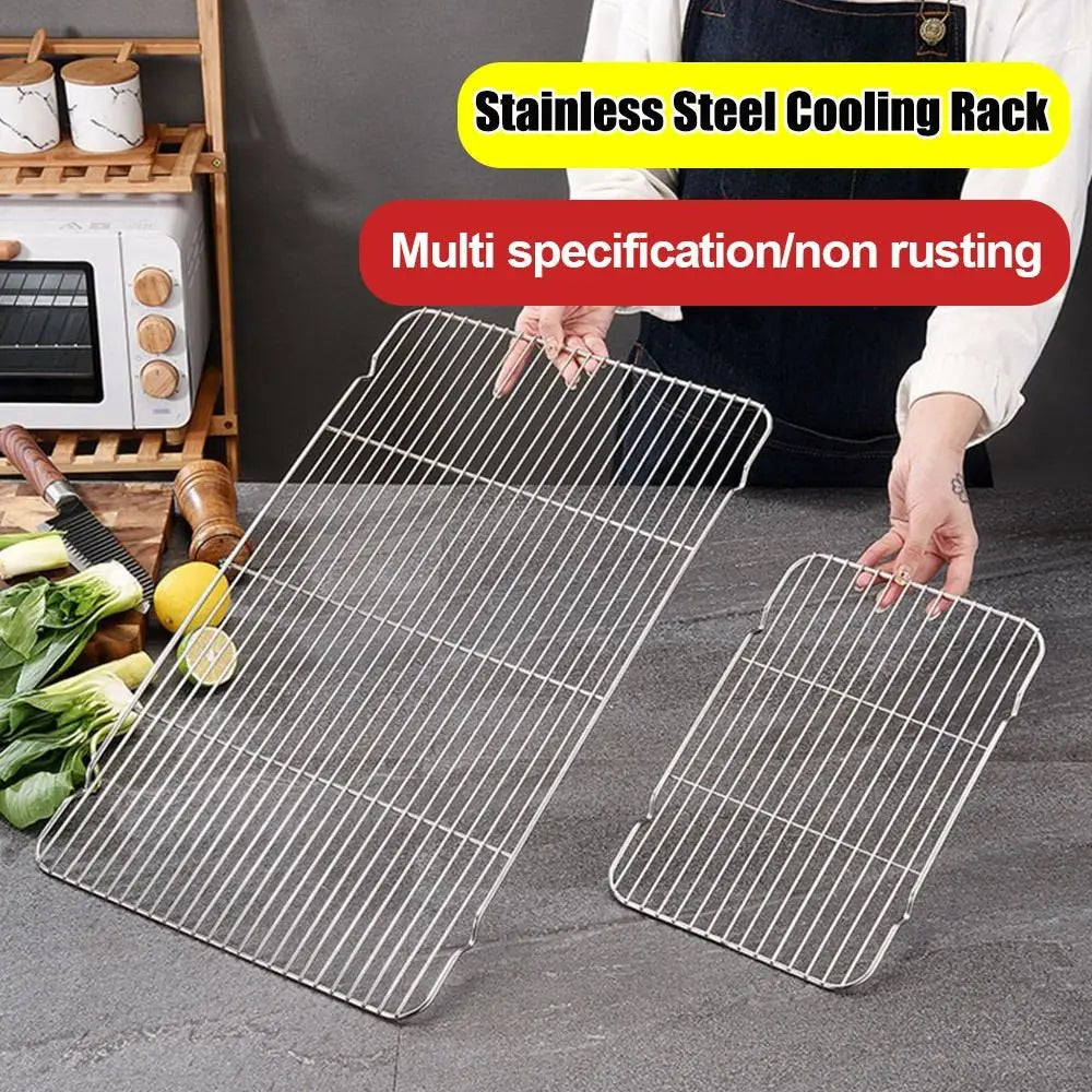 Stainless Steel Cooling Rack Non-stick Silver BBQ Tray Barbecue