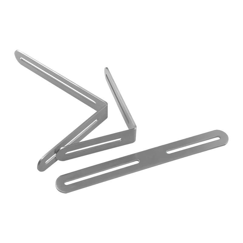 1PCS L-shaped Stainless Steel Adjustable Angle Code Long Hole Activity 90 ° Right Angle Furniture Fixer Shelf Bracket Connector Vue