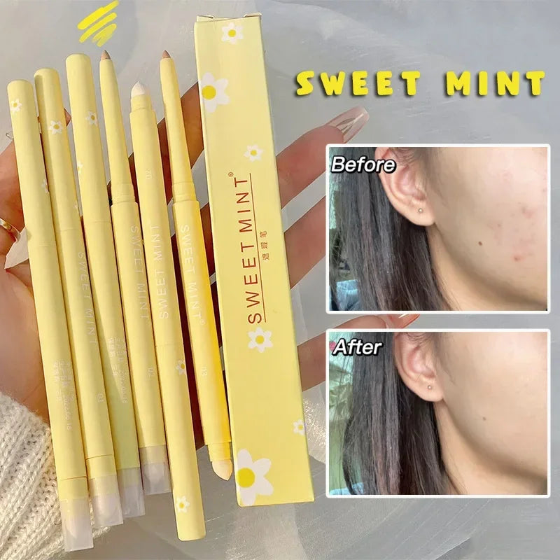 Full Cover Concealer Stick Pencil Conceal Spot Blemish Cream Foundation Waterproof Double-ended Contour Makeup Tool Cosmetic Vue