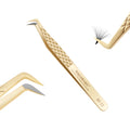 NAGARAKU Precision Fiber Tip Tweezer for Eyelash Extensions Professional Eyelash Tweezers Antistatic Straight Vue AG-11