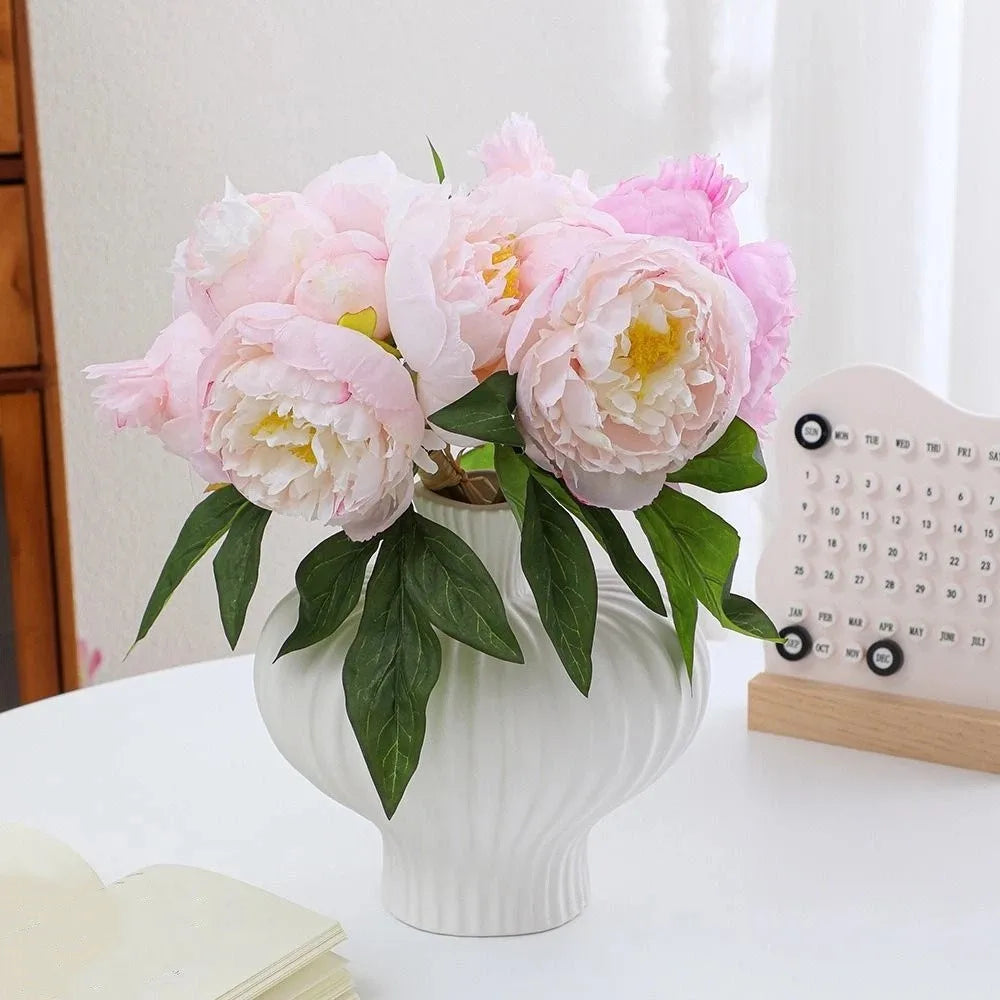 Creative Artificial Peony Bouquet Realistic Silk Flower Artificial Peony Flowers Handmade Multi-Color Simulation Silk Flowers Vue