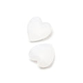 2Pair Fashion Heart Silicone Anti-slip Ear Grip Eyeglasses Leg Ear Hook Stopper Bracket Fastener Accessories Glasses Retainer Vue White