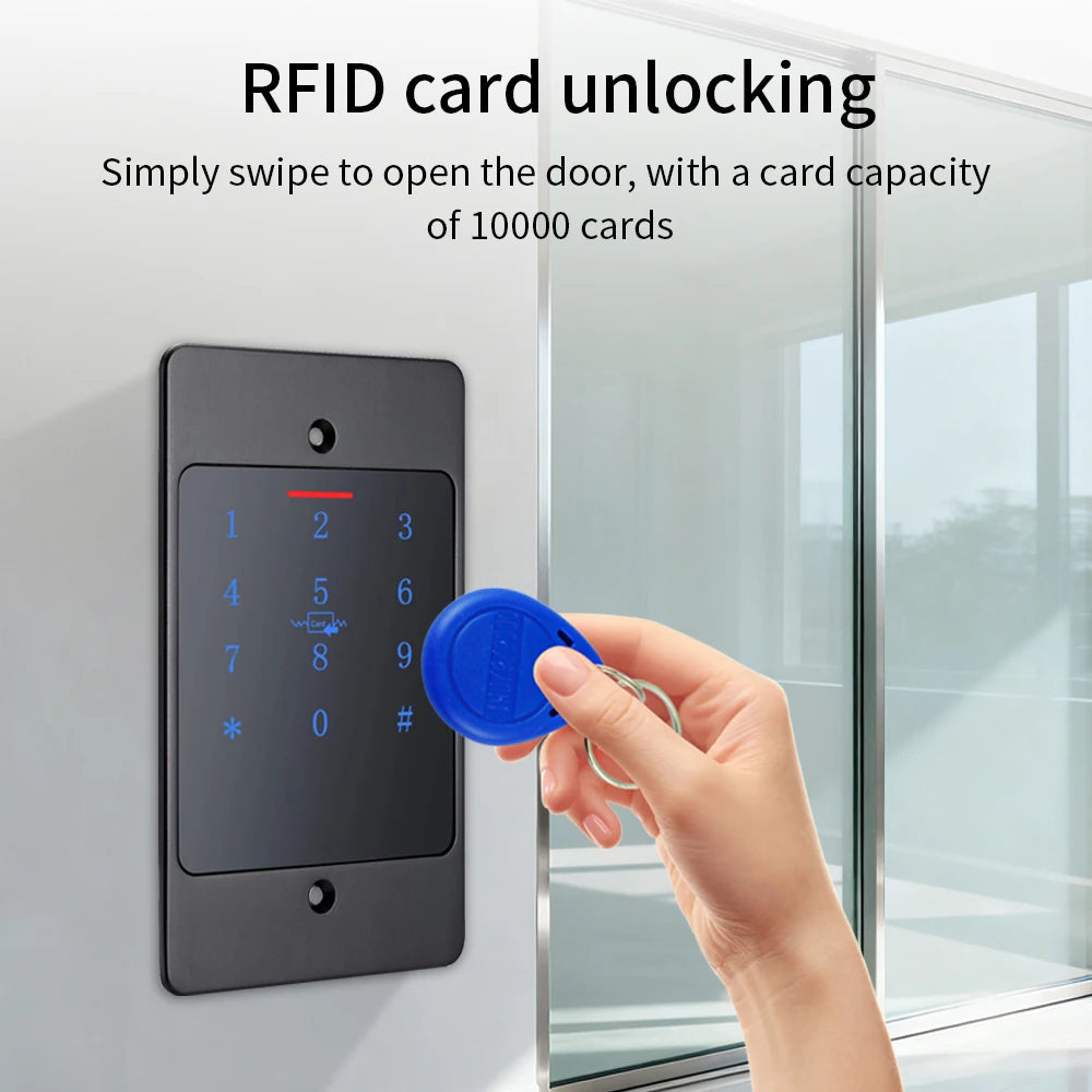 support Tuya APP Wifi Remote Keypad Access Control System RFID Card Reader Waterproof Standalone Access Controller Metal Keypad Vue