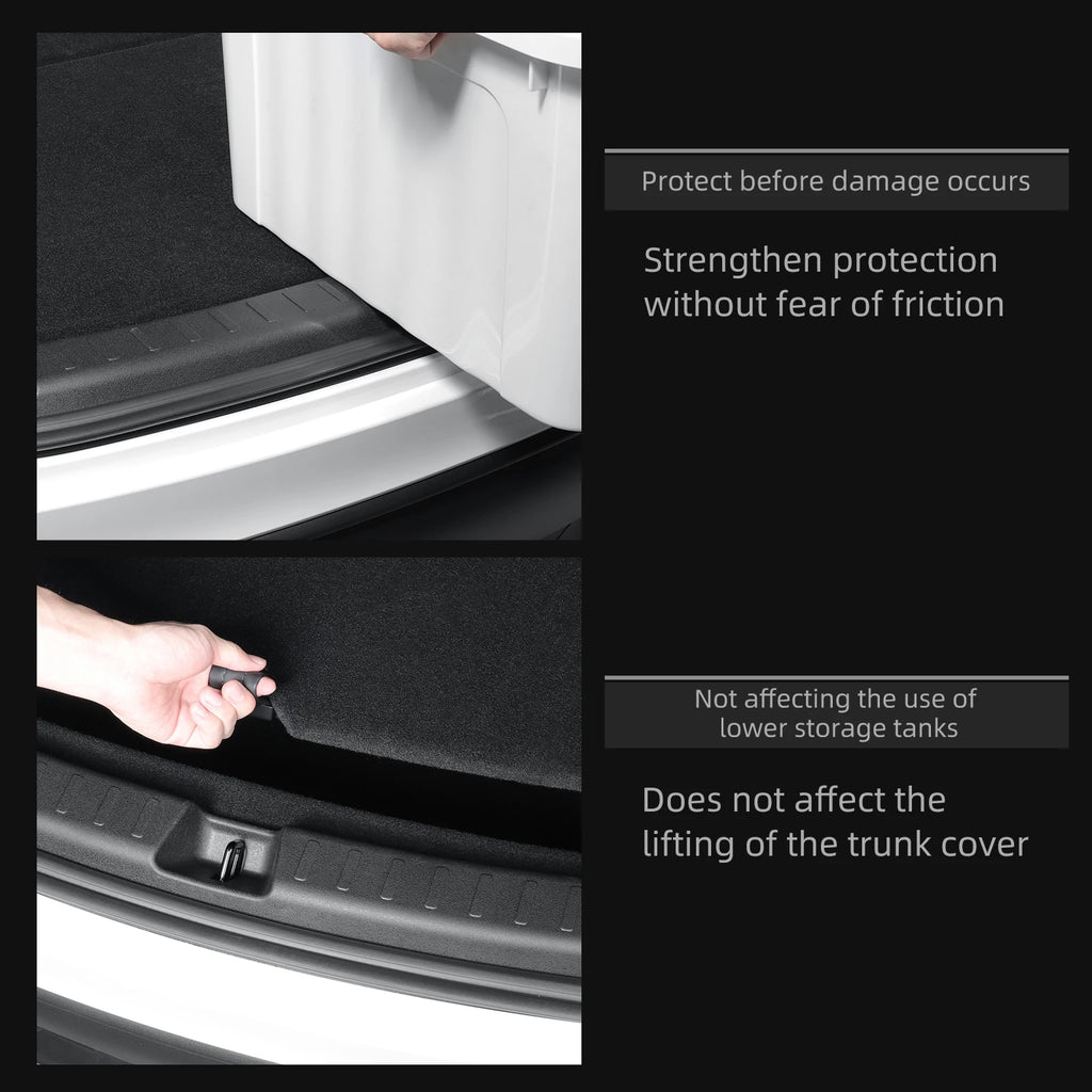 Smabee for Tesla Model Y 2022-2025 Rear Trunk Door Sill Guard Strip Inner Rear Bumper Guard Plate Cover Trim Car Accessories Vue