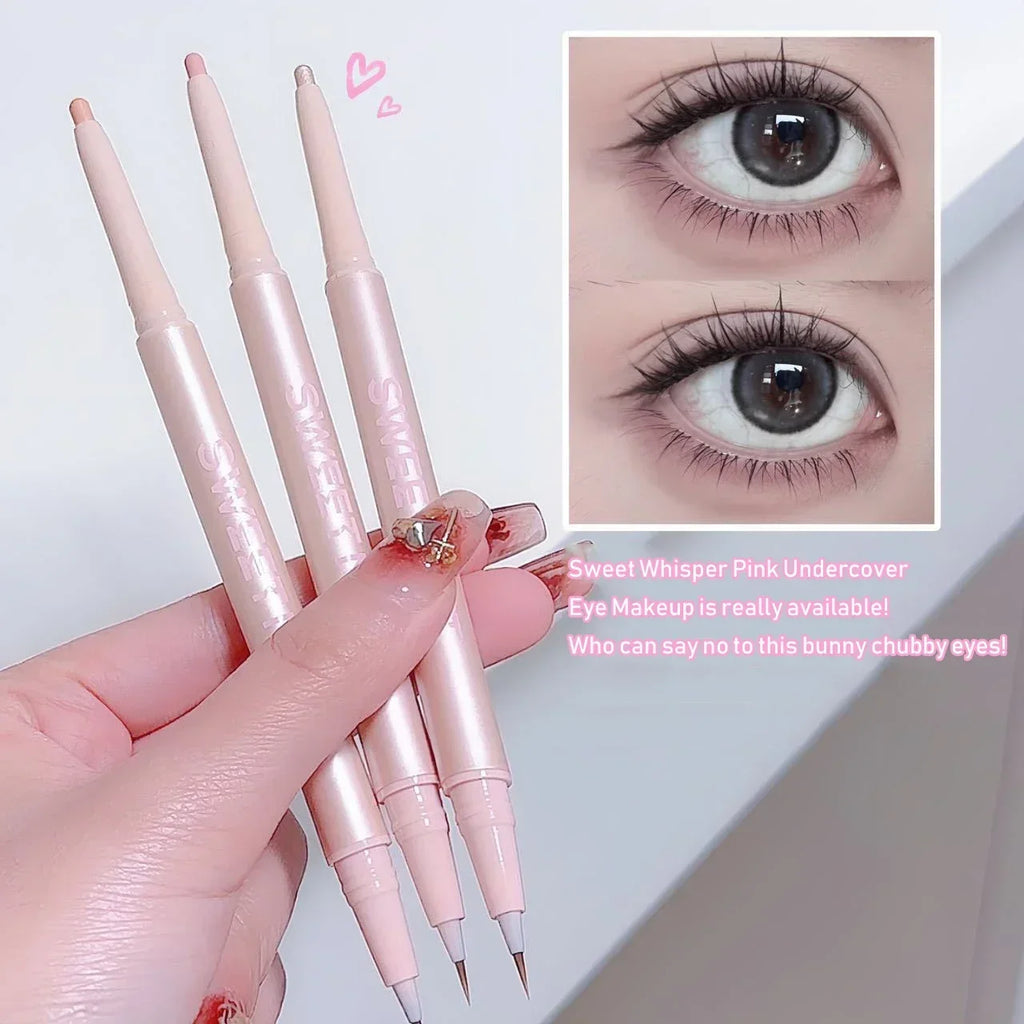 Double-ended Lying Silkworm Pencil Natural Non-smudge 2-in-1 Highlighting Eyeshadow Pen Waterproof Liquid Lower Eyelid Liner Pen Vue