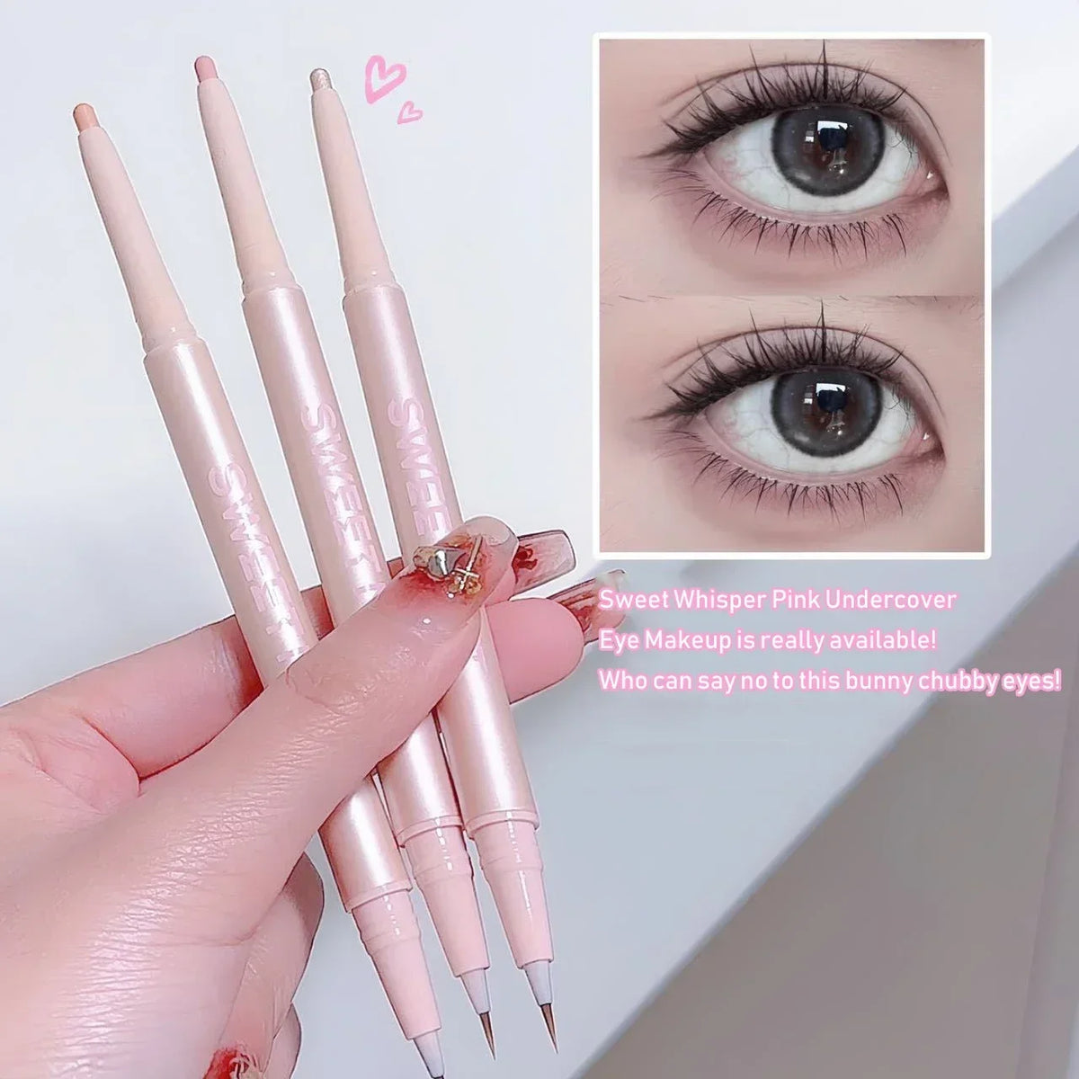 Double-ended Lying Silkworm Pencil Natural Non-smudge 2-in-1 Highlighting Eyeshadow Pen Waterproof Liquid Lower Eyelid Liner Pen Vue