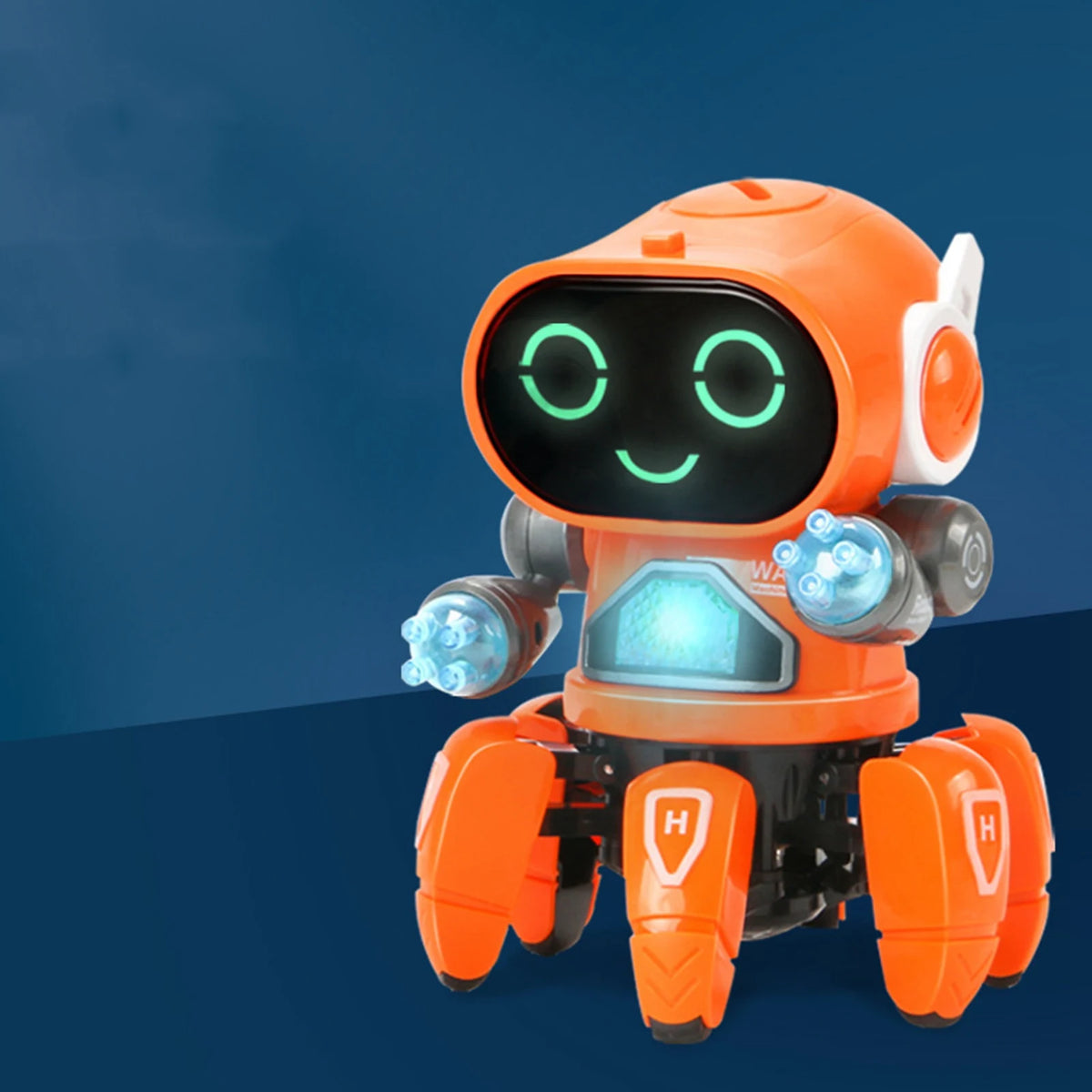 Children Electric Robot with Six Claws Plastic Intelligent Dancing Singing Light for Boys Vue