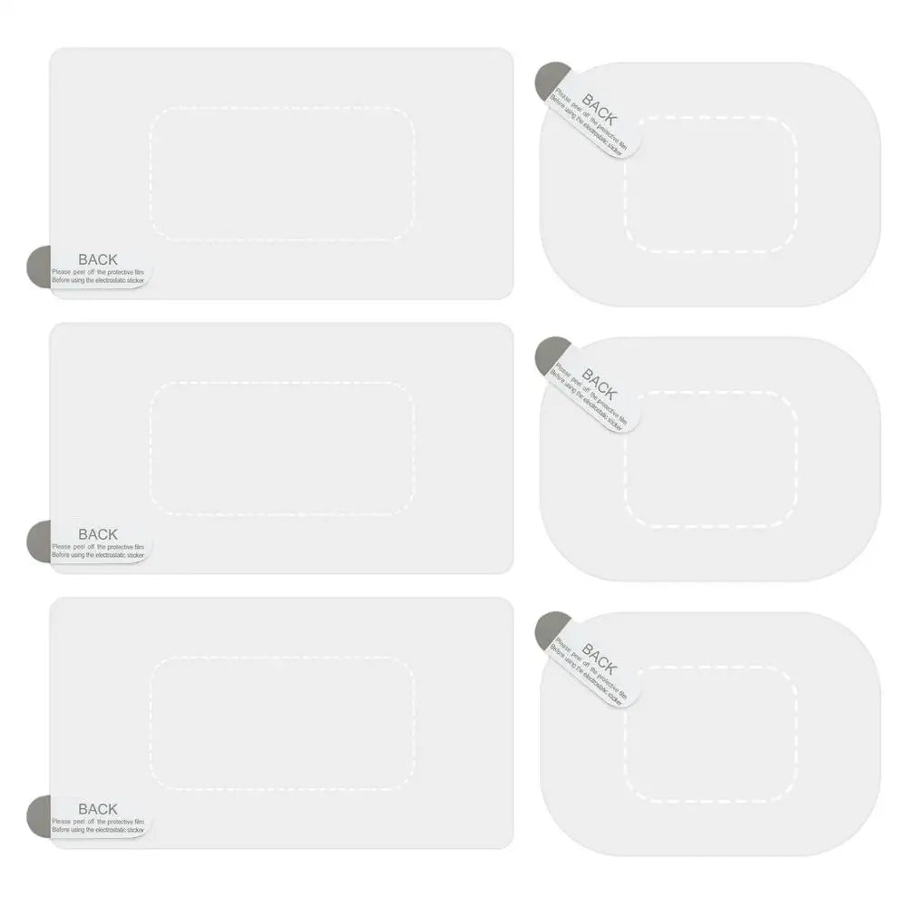 Electrostatic Windshield Sticker 6pcs Static Cling Film Shield For Dash Cam Screen Removable Reusable No R esidue For Car SUV RV Vue pcs