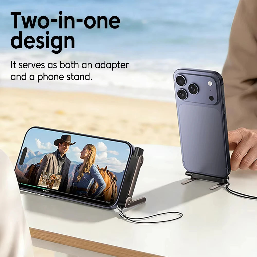 240W USB type-c Lightning Built-in Stand Adapter Multi-function Foldable Converter for phone Vue
