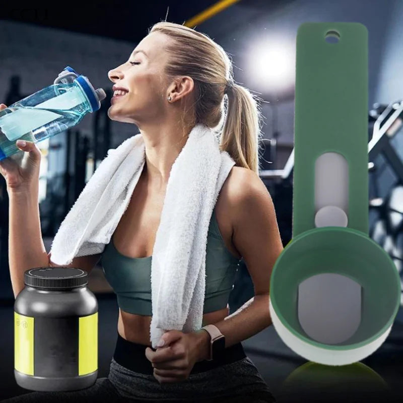 〔CC11〕 No Spill Measuring Spoon Funnel Preparation Of Protein Powder Workout & Sports Drinks, Baby Formula Refill Mess Spill Vue