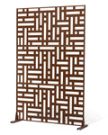 VEVOR 3-Panel Metal Privacy Screen Freestanding Outdoor Divider Outdoor Privacy Screen Vue 47 x 76in france