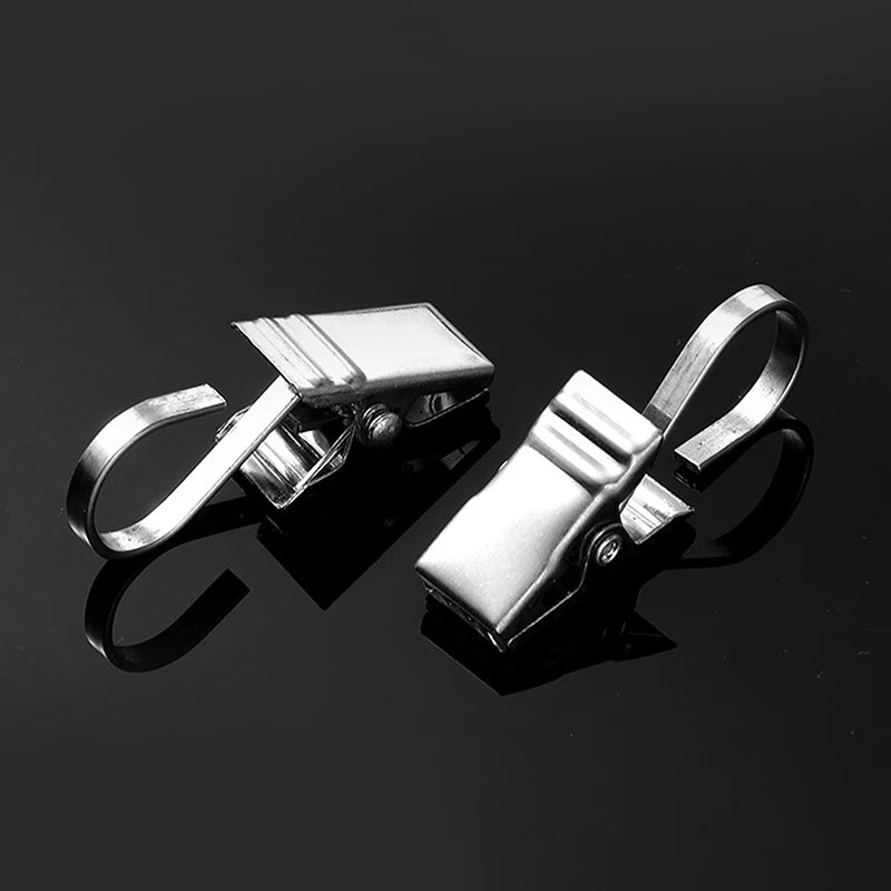 10/20pcs Stainless Steel Curtain Clips With Hook Home Room Photo Decoration Hook Clip Window Curtains Hanging Clamps Accessories Vue
