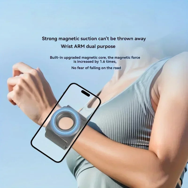 Strong Magnetic Suction Bracket Mount Mobile Phone Holder Wrist Strap Arm Dedicated For iPhone 13 14 15 16 Pro Max Samsung Vue