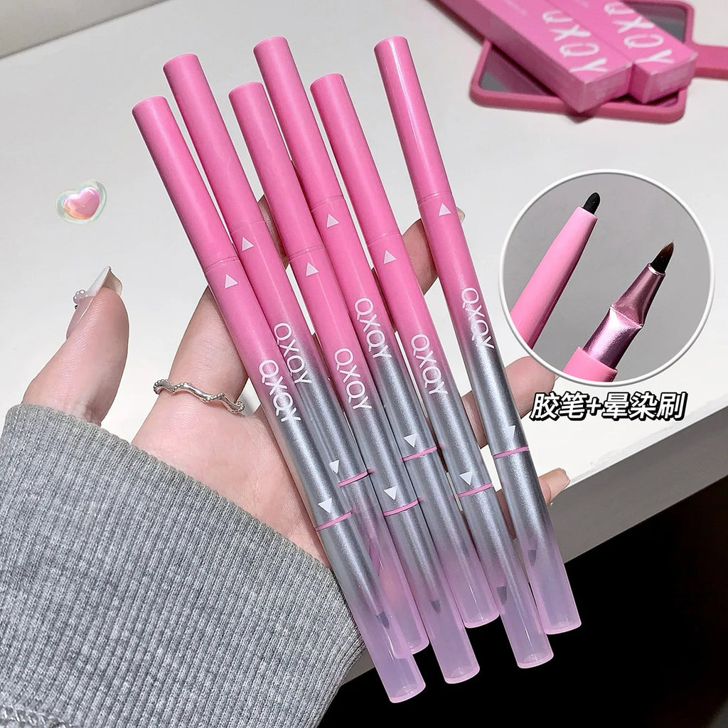 Punk Red Eyebrow & Eyeliner Gel 2 In 1 With Angled Brush Smudge-Proof Waterproof Creamy Smooth for Brows & Under Eye Makeup Vue
