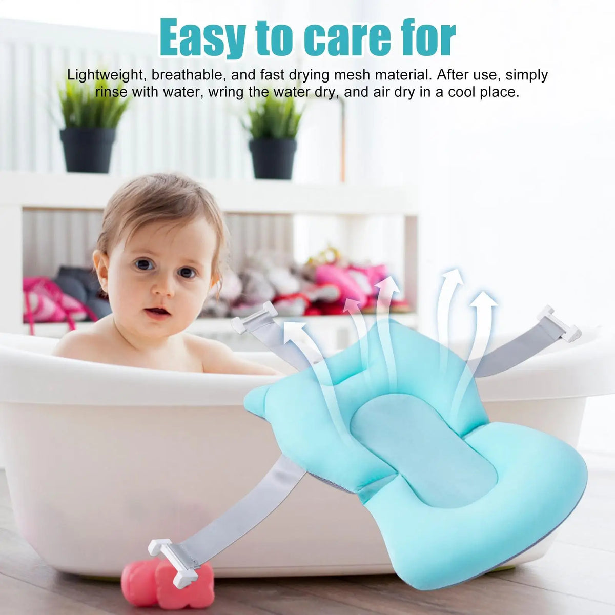 43x28x22cm Anti Slip Bathtub Safety Pad for Kids Young Children Bathing Seat Pad for Home Apartment Bathroom Sink Shower Girl Vue