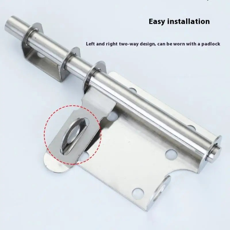 1 Set Solid Sliding Bolts Latch Hasp Stainless Steel Door Latch Home Hardware Gate Safety Toilet Door Lock Vue
