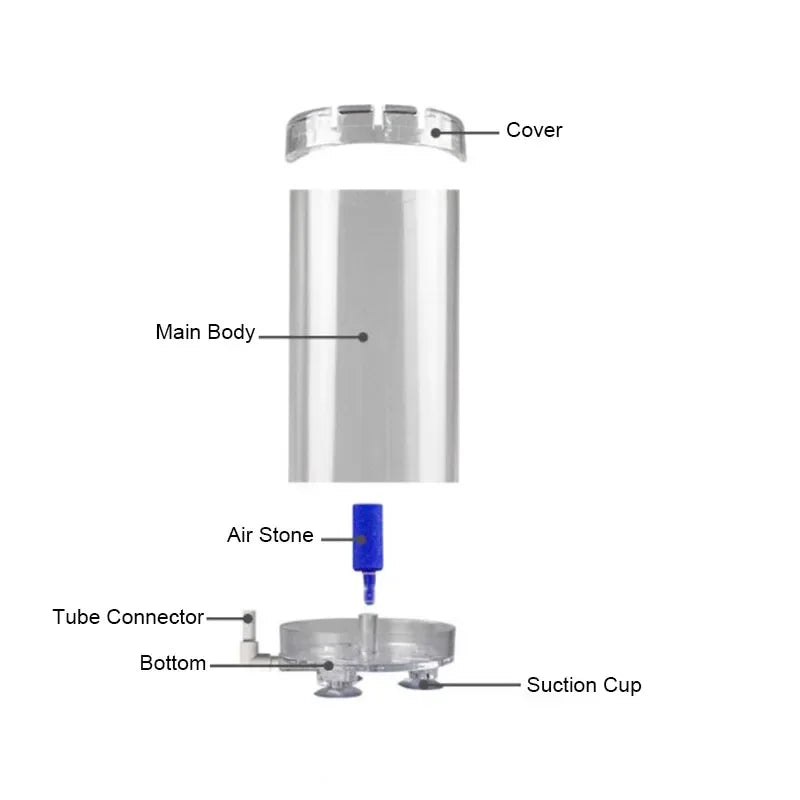 Fish Tank Filter Fluidized Moving Bed Filter Bubble Bio Filter Media With Air Stone Sponge Filters Pneumatic Rolling Biochemical Vue