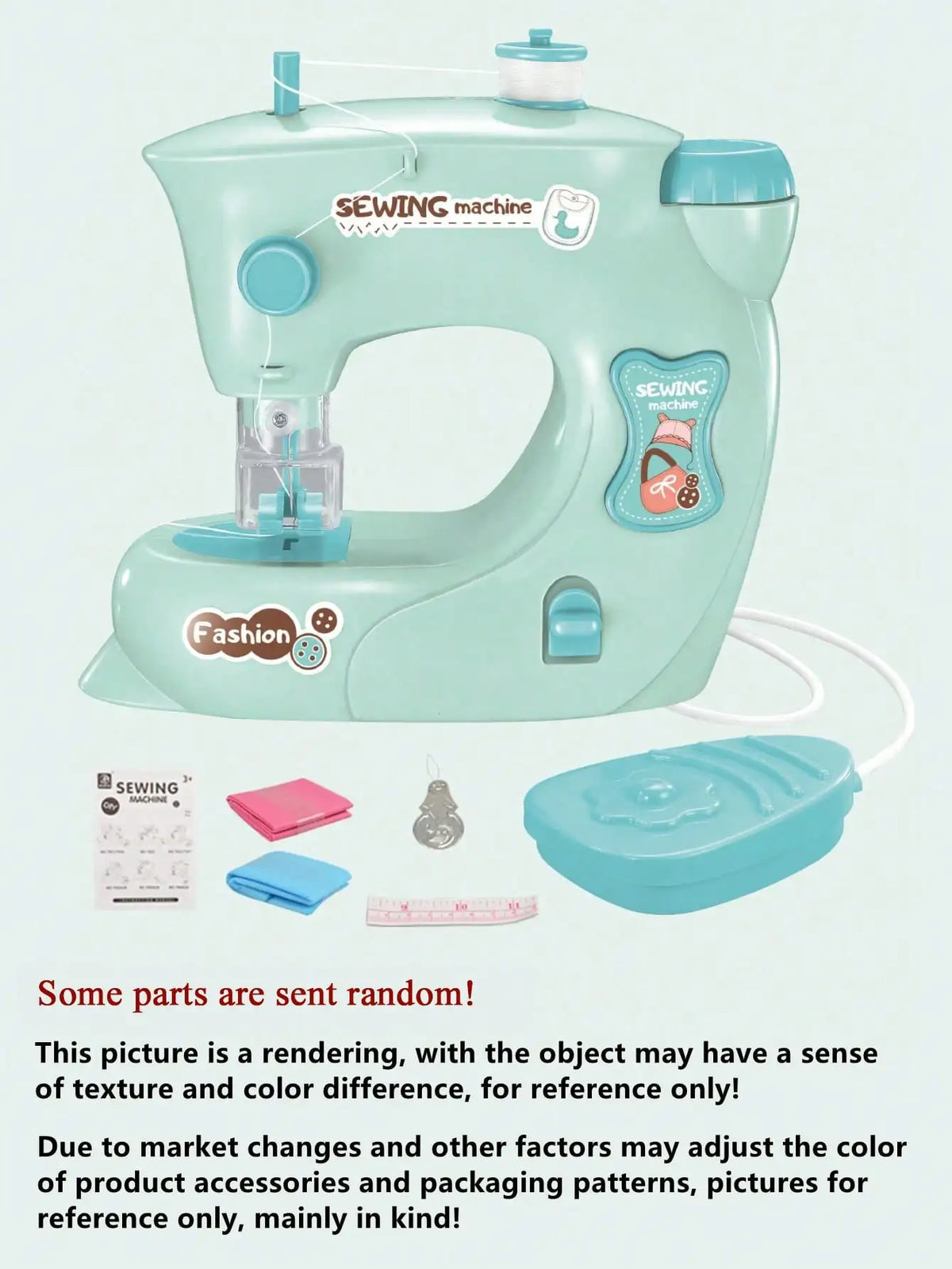 Electric Sewing Machine Toy, Mini Diy Simulation Sewing for Girls Kids 3+ Easy Beginners Toys Play Home Parenting Vue