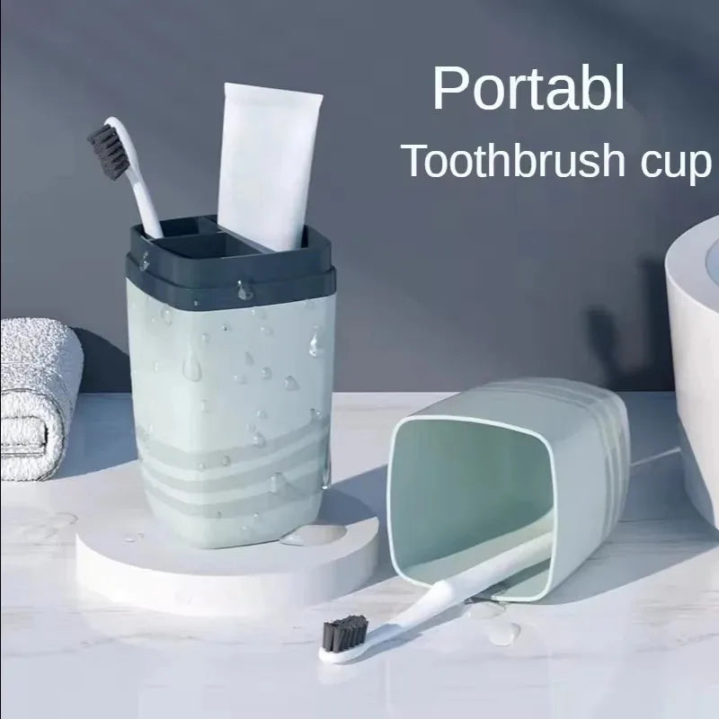 Portable Wash Cup Toothbrush Cup Mouthwash Cup Toothbrush Household Set Tooth Cylinder Toothbrush Toothpaste Storage Box Vue
