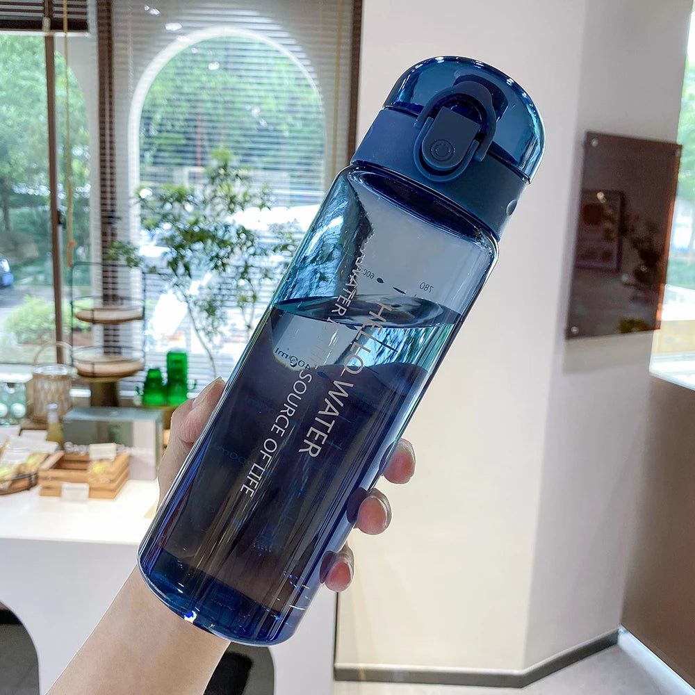 780ml Plastic Portable School Water Bottle for Drinking Tea Mug Outdoor Sport Camping Supplies Coffee Kids Drinkware Odorless Vue blue 780ml 780ML