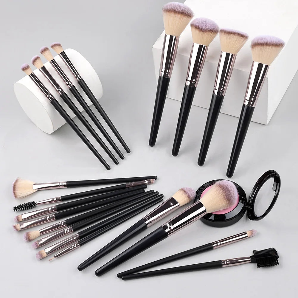 3-20Pcs Makeup Brush Set Professional Soft Fluffy Foundation Blush Powder Eyeshadow Brush Blending Portable Cosmetics BeautyTool Vue