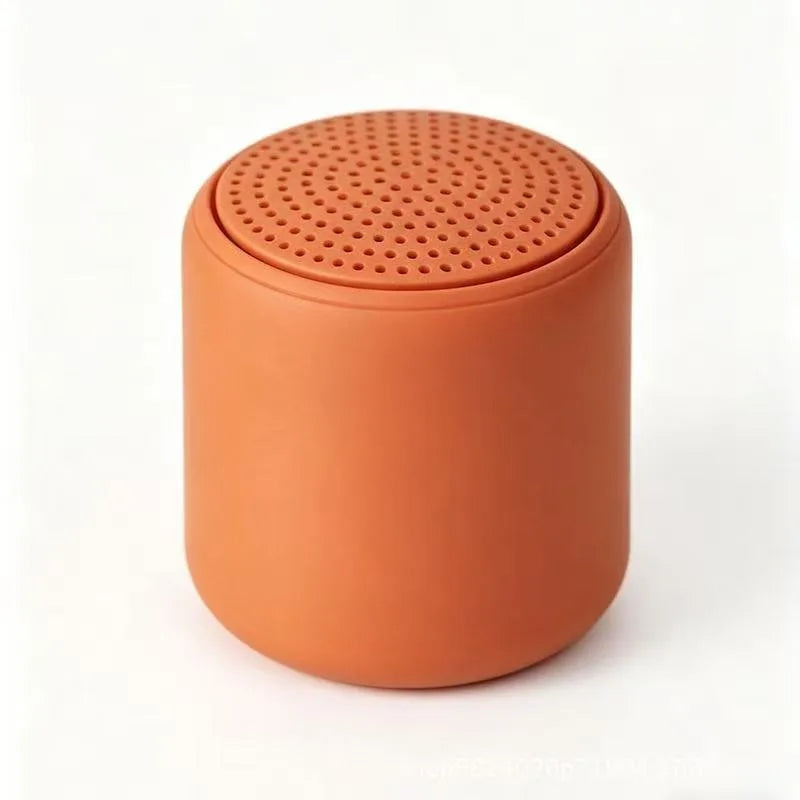 Macaron Mini Wireless Bluetooth Speaker Portable Desktop Heavy Bass Stereo Speaker USB Play Outdoor Mini Sound Box Vue orange