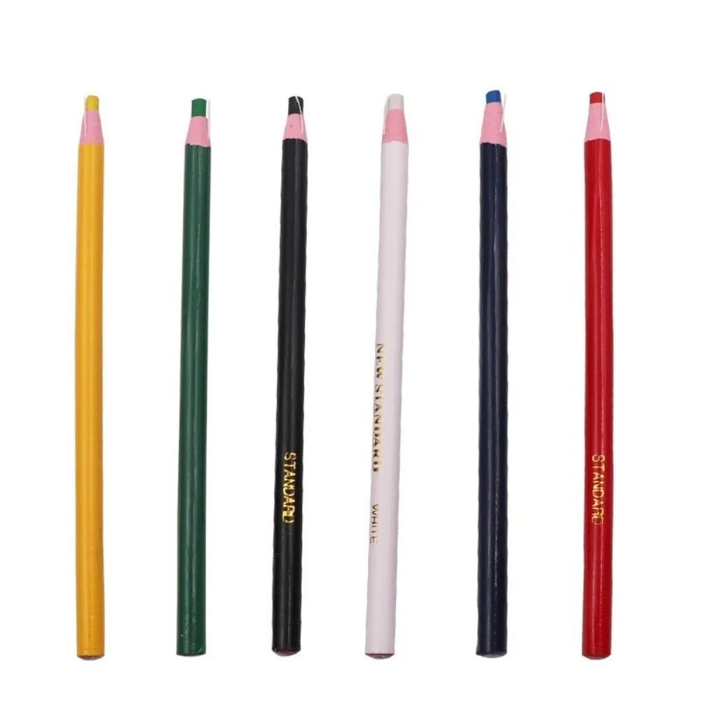 3/6/12pcs Bright Colors Fabric Marking Pencil Water-Soluble DIY Tailor Chalk Crayon No-Sharpening Colorful Garment Pencil Vue 6pcs