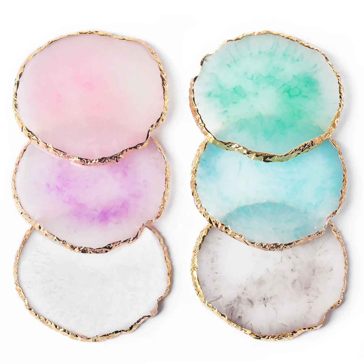 Display Shelf 1PC Round Resin Agate Stone Nail Art Palette False Nail Tips Mixing Color Drawing Pallet Manicure Tool Gel Polish Vue