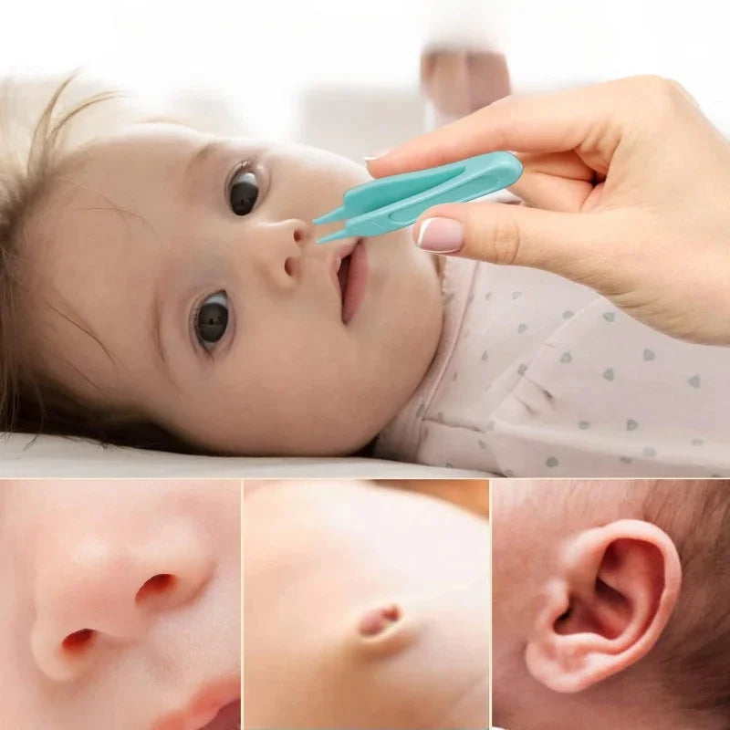 vvocci Nasal Professional Baby Aspirator with Nose Cleaning Tweezers Set Syringe Nasal with Tweezers for Newborn Infants Kids Vue