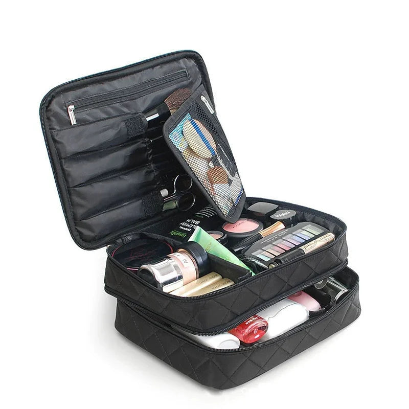 New arrival women's travel waterproof makeup bag Professional Beauty Tool Storage Box Portable Makeup Case Vue C-A22 Black