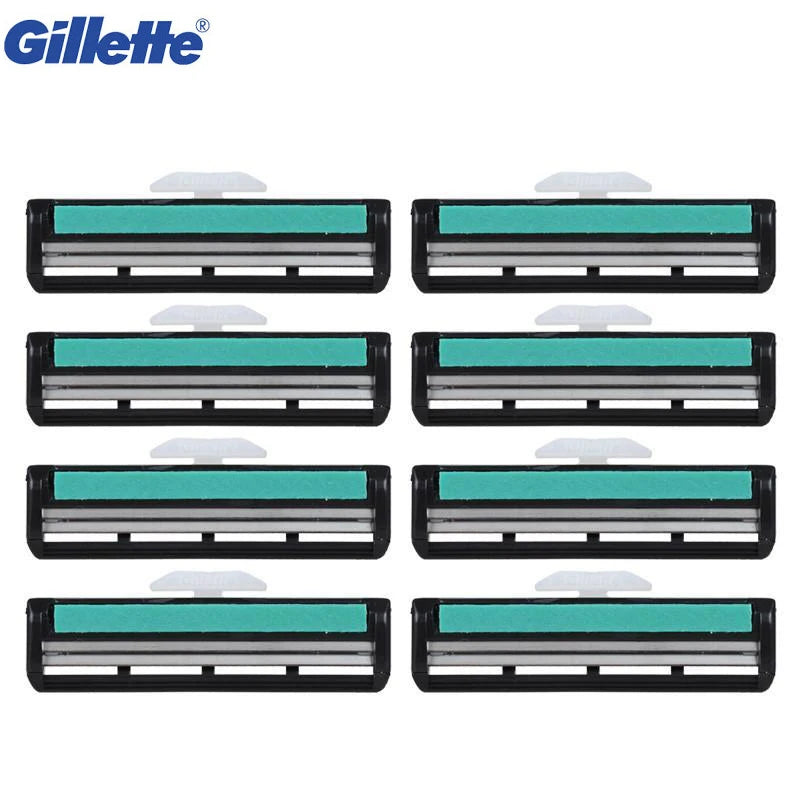 Gillette Vector Shaving Blades for Men Manual Safety Beard Shaver Hair Removal Double Layer Head Razor Blade Cassettes 8-24PCS Vue