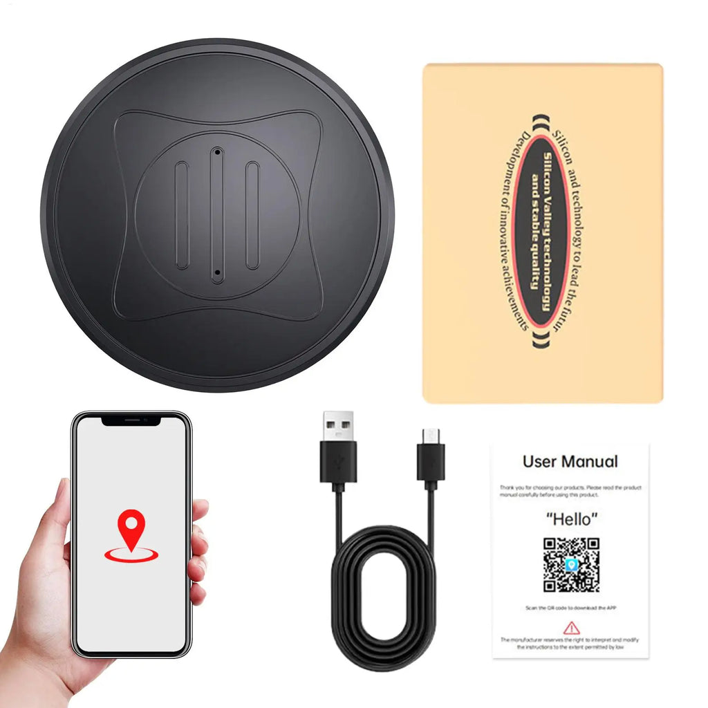Magnetic Undetectable Anti Theft Real Time GPS Tracker Car Tracker for Pet Activity Auto Dog Cat Kids Seniors Family Travel Camp Vue
