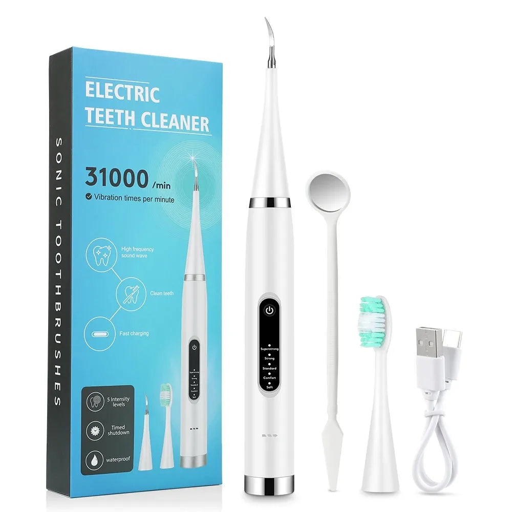 Electric Sonic Toothbrush Oral Care Kit – Whitening & Plaque Removal Electric Toothbrush Vue SET A White China Mainland