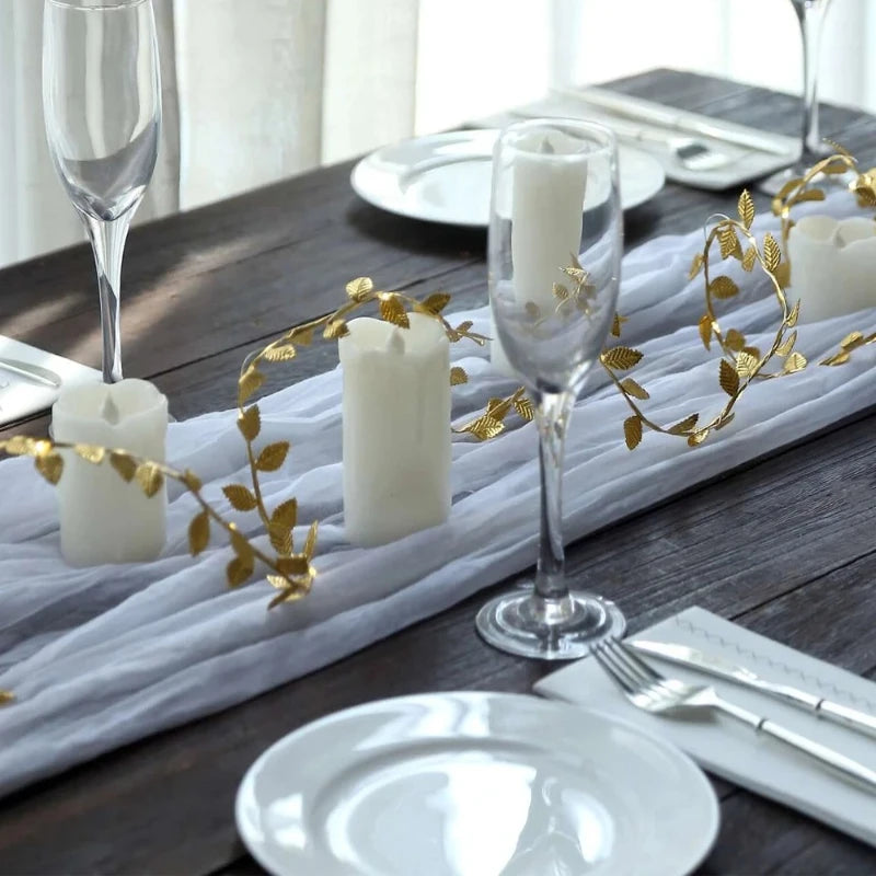 1pc200cM Simulated Golden Leaf Decorative String Lights Weddings Ramadan Holiday Decorative StringLights (Excluding Batteries) Vue