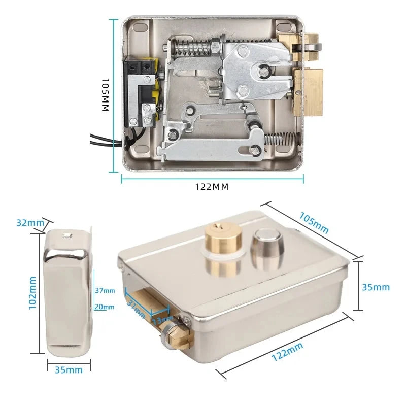 Brand New Electronic Magnetic Door Lock lectric Control Lock For 12V DC Access Control System Video Intercom Door Phone System Vue