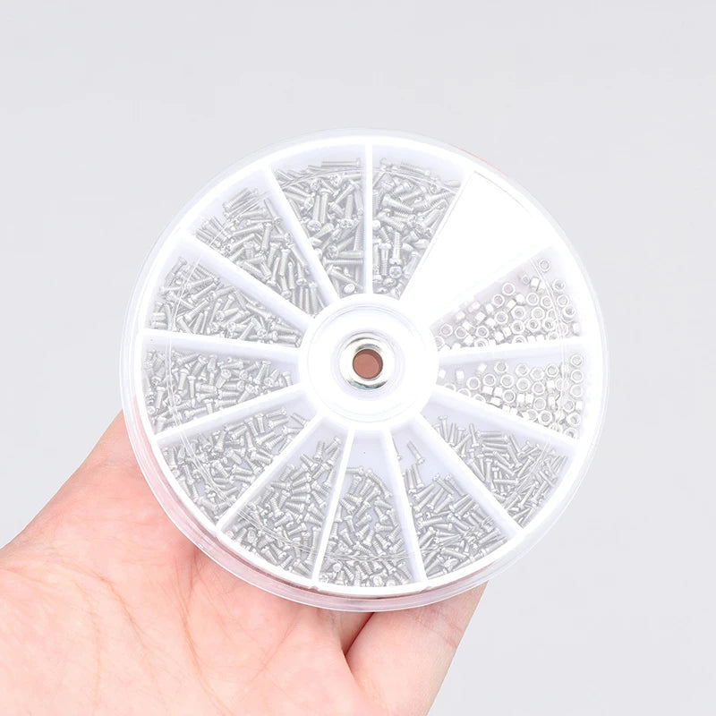 600pcs/set Universal Micro Glasses Sunglass Watch Spectacles Screws Nuts Screwdriver Repair Parts Kits Tool Box Vue