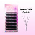 MASSCAKU V Shaped Eyelashes 3D-5D Narrow Premade Fans Lashes 0.07mm 8-15 Mix Fluffy Faux Mink W-Shaped Eyelash Extensions Beauty Vue Narrow 5D W Shape D 0.07mm|MIX