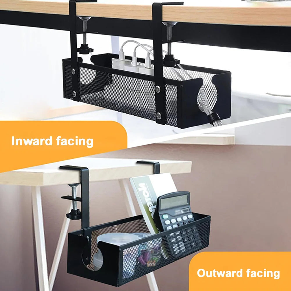 Under Desk Cable Management Rack – Adjustable Steel Organizer Cable Management Rack Vue